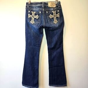 Miss Me Jeans 26 Y2k Rhinestone Sequin Cowgirl Western Country Rock Easy Boot